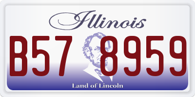 IL license plate B578959