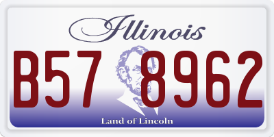 IL license plate B578962