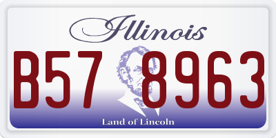 IL license plate B578963