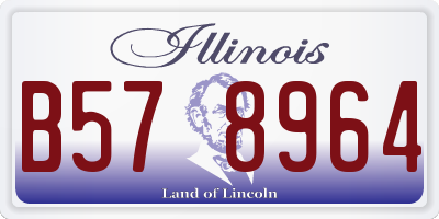 IL license plate B578964