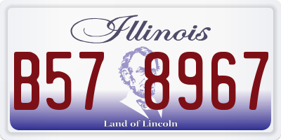 IL license plate B578967