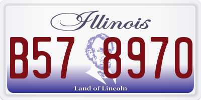 IL license plate B578970