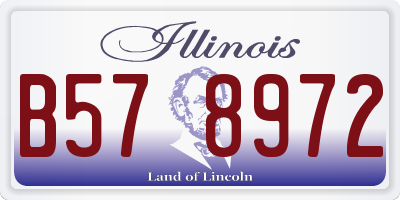 IL license plate B578972