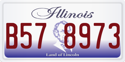 IL license plate B578973