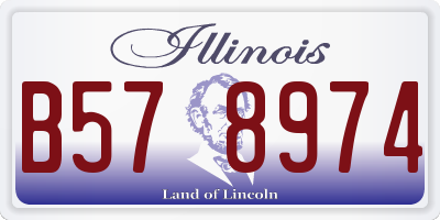 IL license plate B578974