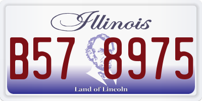 IL license plate B578975