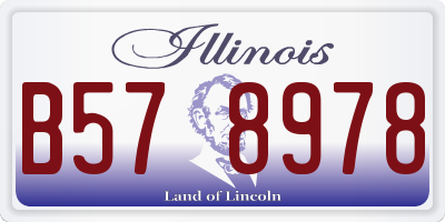 IL license plate B578978