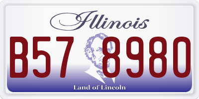 IL license plate B578980