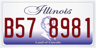 IL license plate B578981