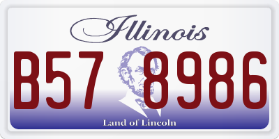 IL license plate B578986