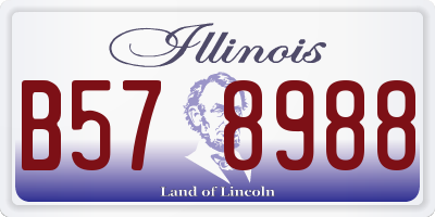 IL license plate B578988