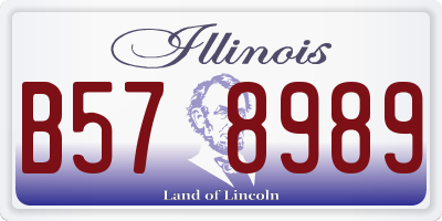 IL license plate B578989