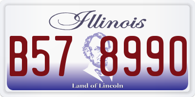 IL license plate B578990