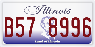 IL license plate B578996