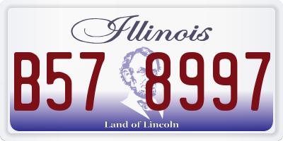 IL license plate B578997