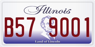 IL license plate B579001