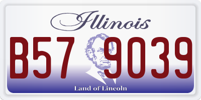 IL license plate B579039