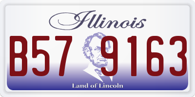 IL license plate B579163