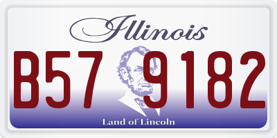 IL license plate B579182