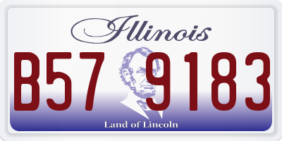 IL license plate B579183
