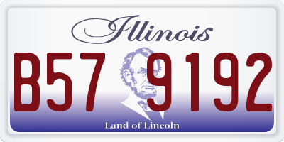 IL license plate B579192