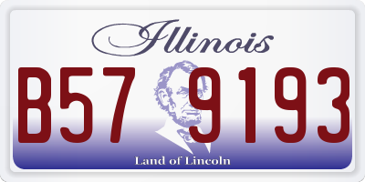 IL license plate B579193