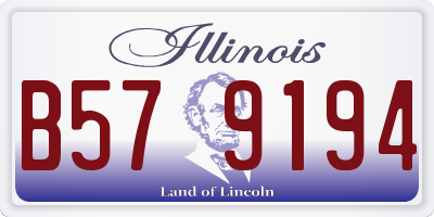 IL license plate B579194