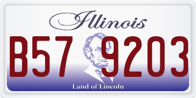 IL license plate B579203
