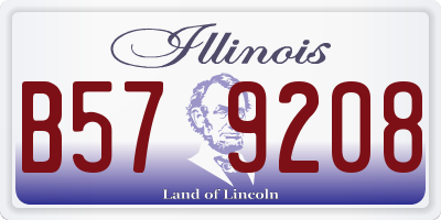 IL license plate B579208