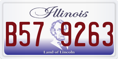 IL license plate B579263