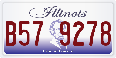IL license plate B579278