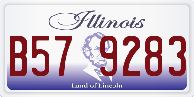 IL license plate B579283