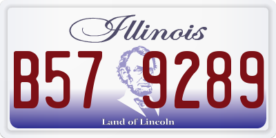 IL license plate B579289