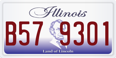 IL license plate B579301