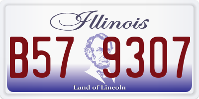 IL license plate B579307