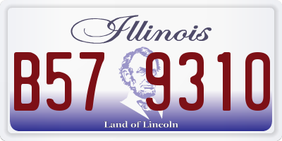 IL license plate B579310