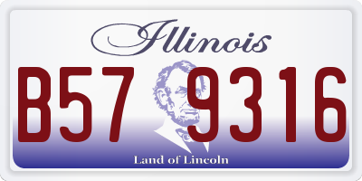 IL license plate B579316