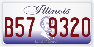 IL license plate B579320