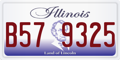 IL license plate B579325