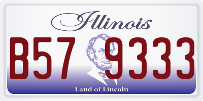 IL license plate B579333