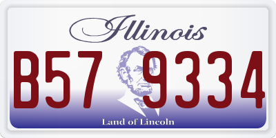 IL license plate B579334