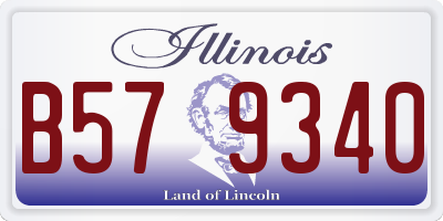IL license plate B579340