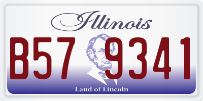 IL license plate B579341