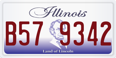 IL license plate B579342
