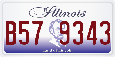 IL license plate B579343