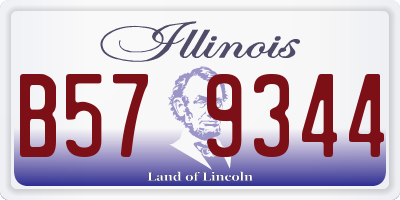 IL license plate B579344