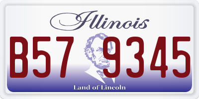 IL license plate B579345
