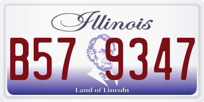 IL license plate B579347