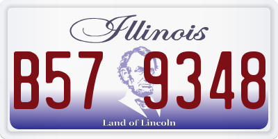 IL license plate B579348