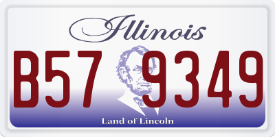 IL license plate B579349